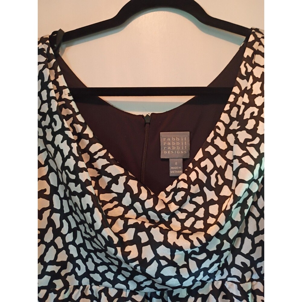 Rabbit Rabbit Rabbit Designs Black White Abstract Sheath Dress - Picture 4 of 7